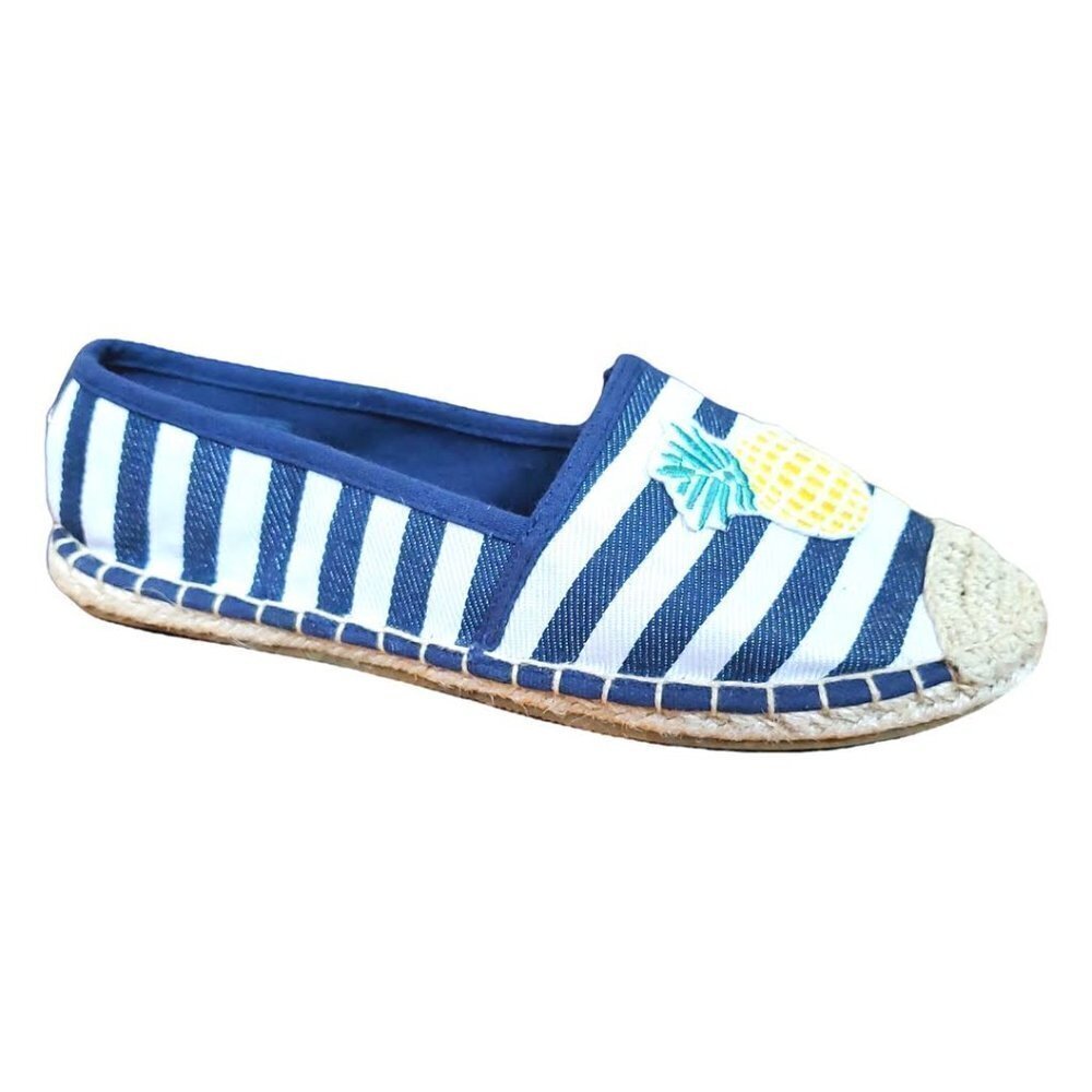 💎204 Nautica Pineapple Embroidered Espadrilles Slip On Shoes